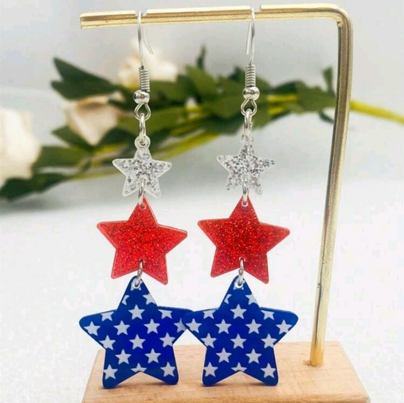 Jewelry - 4th july/labor day  star earrings